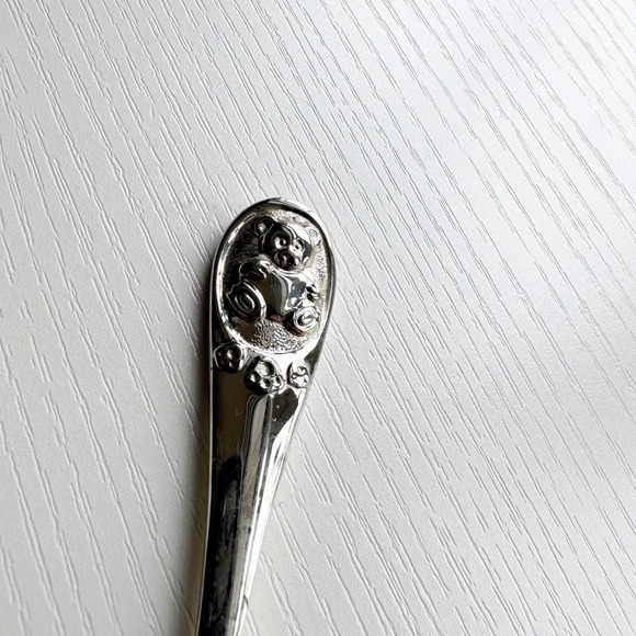 C.R. Gibson Teddy Bear Silver Plated Baby Fork - Picture 2 of 6